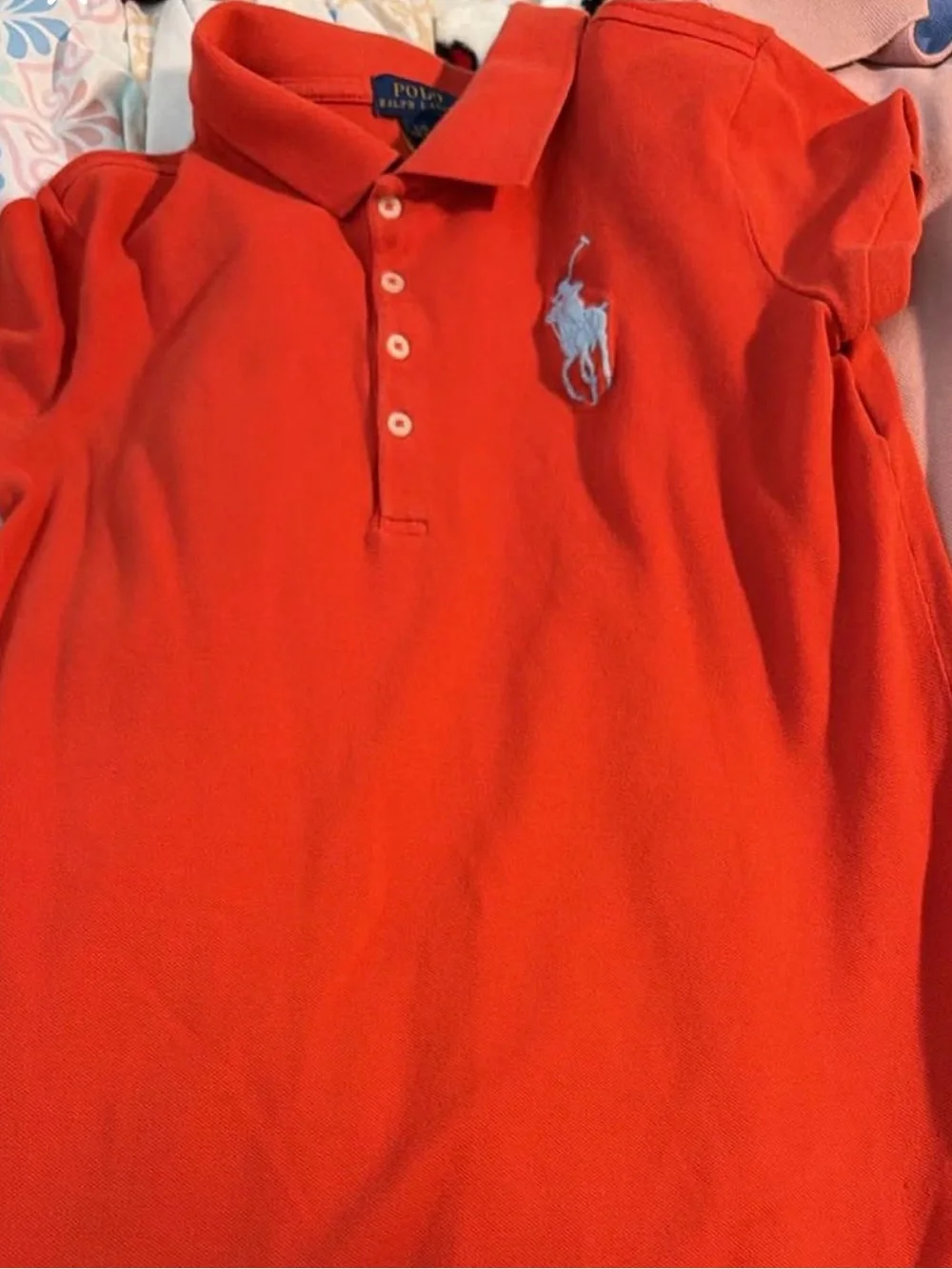 Ralph Lauren Kids Orange Polo with Contrast Pony